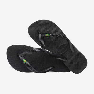 Iconic Brazil Slippers (Black)